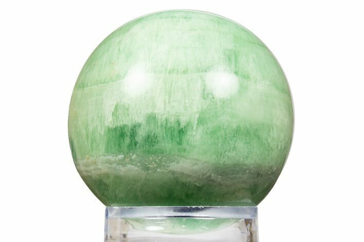 Polished Green Fluorite Sphere - Madagascar #304739